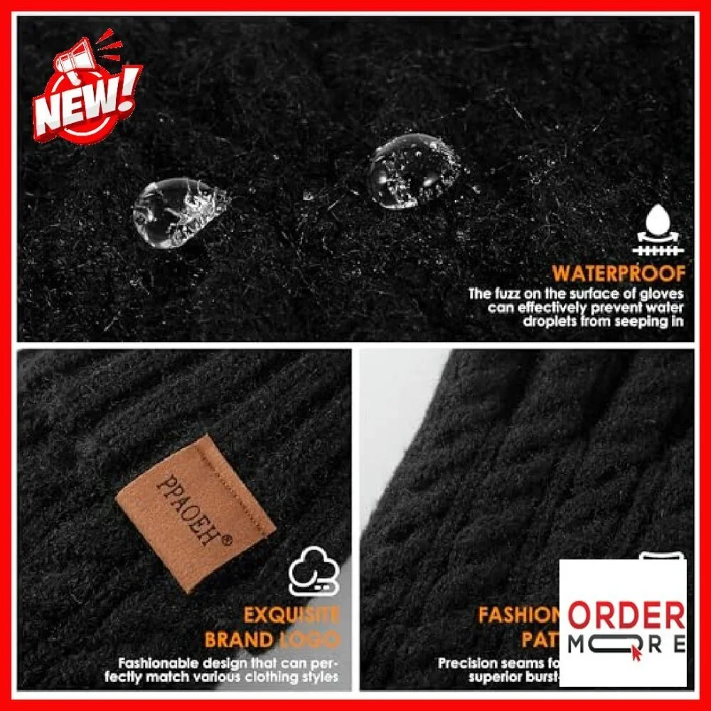 Women's Touchscreen Winter Gloves Fleece Lined Thermal Warm Cold Weather